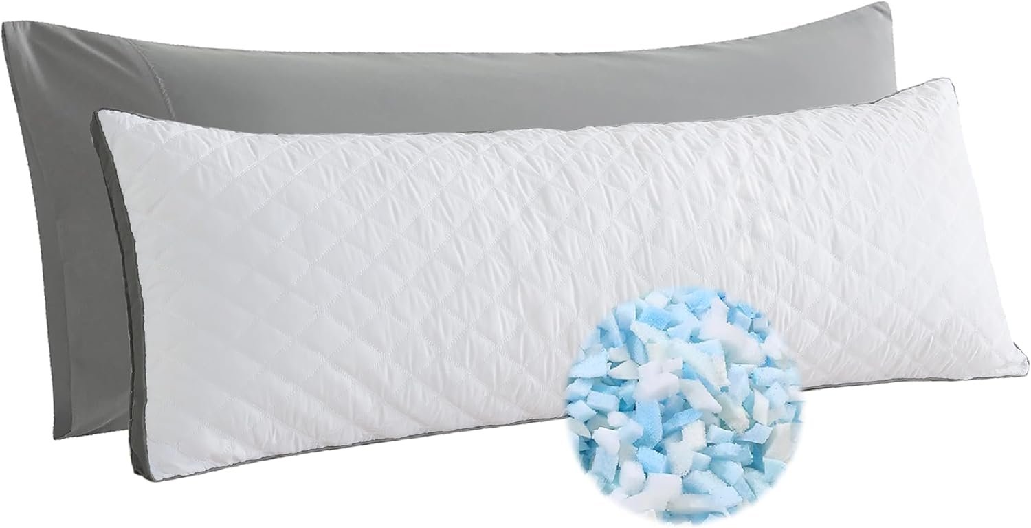 Adjustable Memory Foam Body Pillow with Cotton Cover